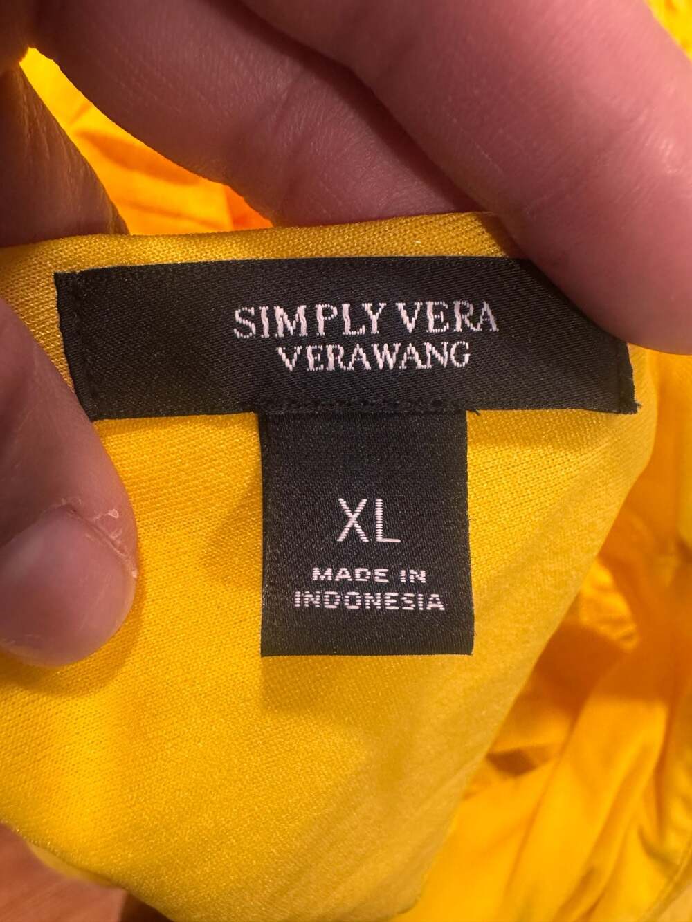 Simply Vera Vera Wang Yellow Pleated Maxi Dress - Picture 5 of 9